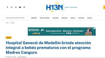 Así nos ven los medios: HGM brinda atención integral a bebés prematuros con el programa Madres Canguro