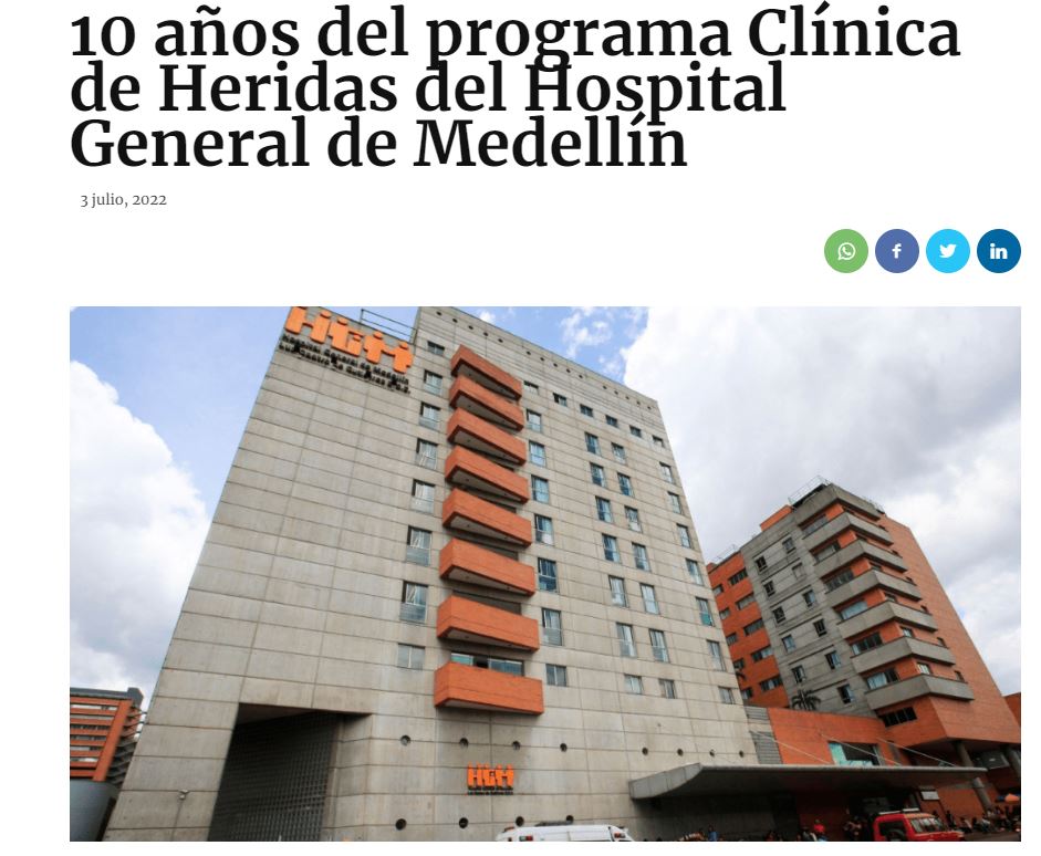 Así nos ven los medios años del programa Clínica de Heridas del Hospital General de Medellín