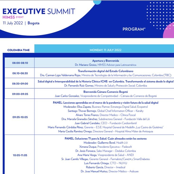 HGM presente en el HIMSS EXECUTIVE SUMMIT